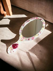 Resin Hand <b>Mirror</b> with Smooth Glossy Finish Perfect for Daily Use Makeup or Decorative Purposes Adding Stylish touch - Product Image 6