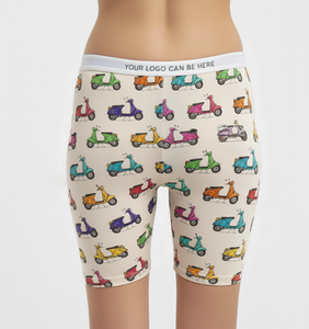 <b>Womens</b> Digitally Printed Comfortable Modal Fabric <b>Boxer</b> <b>Shorts</b> Mid-Thigh Length Stretch Fit with Customizable Waistband design - Product Image 1