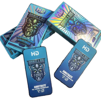 Protections d'écran adhésives antistatiques en verre trempé HD haute teneur en aluminium de qualité AAA 0,4 mm, dureté 9H, couverture intégrale, vente en gros
