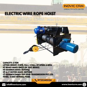 Capacité de 2 tonnes, hauteur de levage de 9 mètres, vitesse de 6 MPM, frein à disque DC, boîte de vitesses Rotorq, moteur Neptune CT, transmission Top Gear - Product Image 2