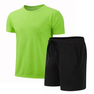 Vêtements-vendeur été hommes tenue deux pièces Shorts t-shirt rue décontracté 2 pièces pantalon t-shirt hommes ensembles - Product Image 4