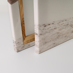 Made In Germany - Home Decor Canvas <b>Picture</b> Animals Cow Beige Cerme - Wall Mural In White And Cream - Stretcher <b>Frame</b> Art - Product Image 4