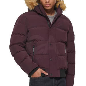 Veste en fausse fourrure à capuche pour homme, veste d'hiver en fausse fourrure à capuche pour homme, coupe-vent, imperméable, chaude - Product Image 1