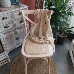 Silla Moderna <span class=keywords><strong>de</strong></span> Madera Maciza <span class=keywords><strong>de</strong></span> Haya con Respaldo Cruzado, Apilable <span class=keywords><strong>para</strong></span> Interiores y Exteriores, <span class=keywords><strong>para</strong></span> Decoración <span class=keywords><strong>de</strong></span> Mesas, Eventos, Banquetes y Hoteles - Product Image 2