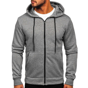 Blanc uni 100% coton français éponge fermeture éclair sweats à capuche motif régulier personnalisation Service Logo Design couleur pour la saison d'hiver - Product Image 5