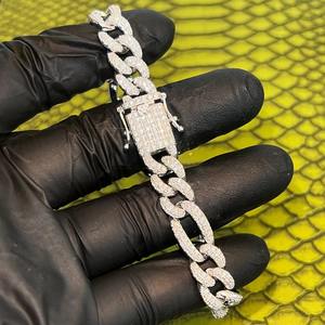 Collier cubain unisexe en argent sterling 925, serti de moissanite VVS de luxe, certifié IGI, classique vintage, très populaire en 2025 - Product Image 6