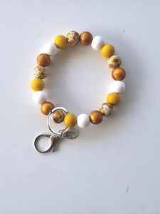 Porte-clés cône en pierre, porte-clés en perles de pierres précieuses en cristal de guérison, porte-clés en cristal, accessoire de sac, cadeau pour maman/ami-YF2212 - Product Image 6