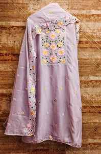 Broderie Pura Organza et soie pure avec dupatta costume de robe pour femmes - Product Image 5