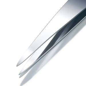 Nouvelles pinces à épiler pour les cils et les sourcils, finition mate, droites, inclinées et pointues, lot de 4 pièces avec étui en cuir PU - Product Image 3