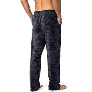 Pantalon de survêtement en tricot droit à rayures incurvées pour hommes confortables couleur camouflage noir pantalon de survêtement à rayures à jambes larges - Product Image 4