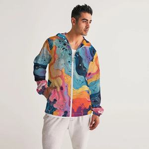 เสื้อฮู้ดมีซิปขนาดใหญ่พิเศษพิมพ์โลโก้ได้ตามต้องการเสื้อผ้าระบายอากาศได้ดีผลิตจากโพลีเอสเตอร์100% - Product Image 4