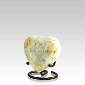 Nouvelle urne de crémation en forme de coeur en métal décoré avec support pour mémoriaux conteneur cimetière enterrement cendres funéraires - Product Image 5