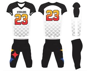 Uniforme de Fútbol Americano 2025, Hecho a Medida para Atletas Adultos, Manga Corta, Tela Transpirable Anti-UV, OEM, MOQ 10 Conjuntos, Entrega Rápida - Product Image 2