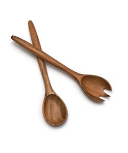 Acacia Oblong <b>Salad</b> <b>Servers</b>, 12" Long, One Pair <b>Salad</b> <b>Server</b> Utensils wooden <b>salad</b> <b>server</b> - Product Image 1