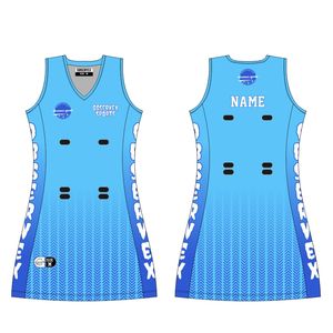 Custom Logo High Quality Spandex/Cotton Netball Uniforms Kit Women Team Bibs <b>Dress</b> Sublimation Print Four-Way Stretch Plus Size - Product Image 1