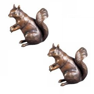 Esculturas contemporáneas Moldes de resina Estatua de ardilla Decoraciones de animales modernos para el hogar Sala de estar Esculturas de ardilla de metal - Product Image 6