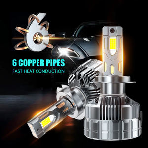 Accesorios para coche luces Led F33V seis tubos de cobre Canbus 500W 60000LM faros Led H11 H7 HB3 HB4 bombilla de faro Led para coche - Product Image 1