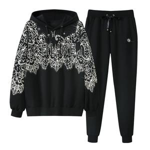 Conjunto de dos piezas de invierno Sudaderas de alta calidad Sudaderas deportivas Correr Entrenamiento Algodón Gimnasio Fitness Chándal para hombres - Product Image 5