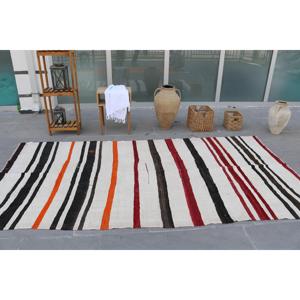 พรมวินเทจตุรกี ขนาด 5.4x10 ฟุต สีขาวแดงไล่เฉด - Product Image 4