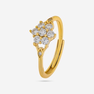 Bague Fleur en Argent 925 pour Femme – Tendance, Classique, Or Blanc, Or Rose, Rhodium, Pierres Créées en Laboratoire, Serties Griffe – Parfaite - Product Image 1
