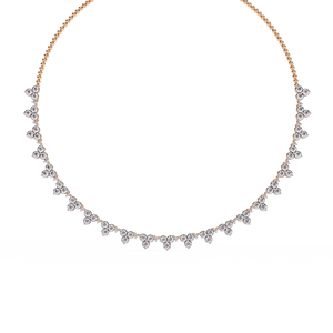 Collar de Oro Sólido de 18K con Diamante Cultivado en Laboratorio, Corte Brillante Redondo, Color G, para Niñas - Product Image 3