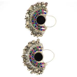 สร้อยคอทรงเรขาคณิตประดับเพชร งานฝีมือแบบดั้งเดิมของชาวอัฟกานิสถาน สไตล์วินเทจ สำหรับผู้หญิง ใส่ในงานเทศกาล - Product Image 3