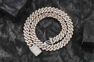 <b>VVS</b> Moissanite Lab Diamond Silver 925 Necklace <b>Chain</b> Hip Hop Iced Out Jewelry 10mm Miami Cuban Link Bracelet <b>Chain</b> - Product Image 5