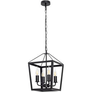 BEL AIR HOME Nora Lámpara colgante 4xE-14 Diseño de metal para comedor Salones de estar-Candelabros Luces colgantes Bombilla NO incluida - Product Image 1