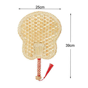 Éventails en paille de blé exquis faits à la main pour les festivals, les fêtes du Nouvel An chinois et la décoration intérieure : éventail artisanal écologique - Product Image 6