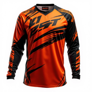 เสื้อแข่งจักรยานวิบากแขนยาวสำหรับผู้ชายเสื้อกีฬามอเตอร์ครอสใส่สบาย - Product Image 6