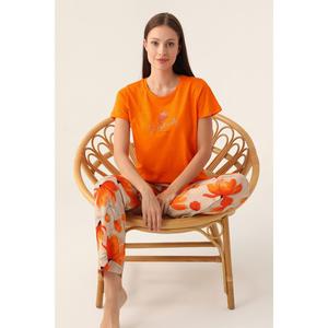 Set pigiama a maniche corte da donna Sirplicity arancione