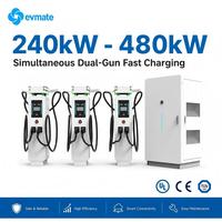 Borne de recharge DC divisée 480kW 640kW pour véhicules électriques, chargeur ultra-rapide avec prise en charge OCPP, station de recharge extérieure pour stations-service