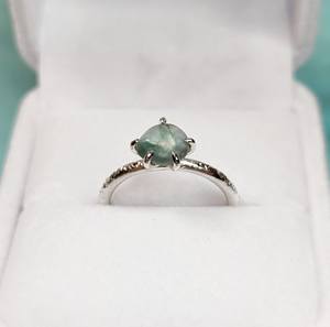 แหวนหมั้น925ประดับอัญมณีสีฟ้าประดับเพชรสีโรสโกลด์ของผู้หญิง - Product Image 2