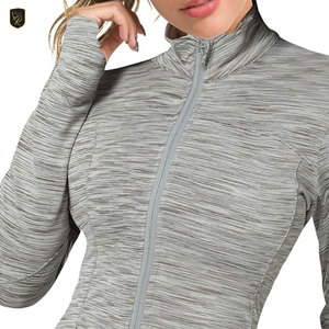 Slim Fit <b>Women</b> Gym <b>Jackets</b> Breathable <b>Zip</b> <b>Up</b> Lightweight Training <b>Jacket</b> Gym Fitness Running Workout Activewear Wholesale - Product Image 6