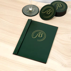 Cubierta de menú de cuero Cubierta de menú de restaurante de lujo personalizada Cubierta de menú de alta calidad Funda de cuero - Product Image 1