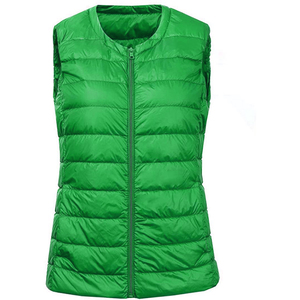 Gilet bouffant d'hiver sans manches à fermeture éclair avec logo personnalisé vêtements de rue Style manteau femmes gilets équestres gilets bouffants - Product Image 5