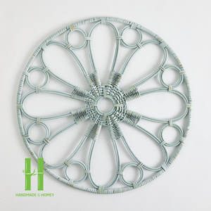 แผ่นรองจานหวายทำด้วยมือหลากสีสำหรับตกแต่งโต๊ะ2025ใหม่ - Product Image 1