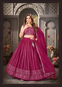 El último diseñador Pure Georgette Heavy bordado Work Lehenga Choli por Fab Zone Indian & Pakistani Clothing - Product Image 2