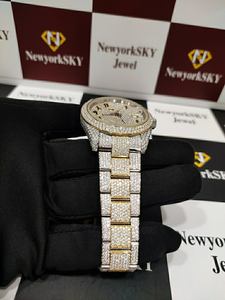 Luxe Antique Hip Hop En Acier Inoxydable Montre Unique VVS Quartz Étanche PC Cas Mécanique Hommes Femmes Bijoux-Exportation Indienne - Product Image 3