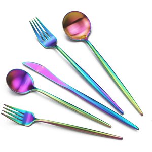 Vente en gros de couverts de luxe en acier inoxydable, ensemble de couverts en métal doré et argenté, cuillère avec fourchette et couteau pour hôtels et restaurants - Product Image 6