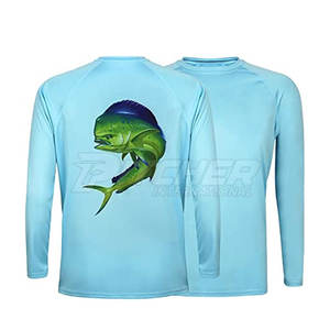 Fait sur mesure 100% polyester UPF 50 respirant pêche chemise à manches longues impression de Logo personnalisé pour les équipes Clubs aventures en plein air - Product Image 1