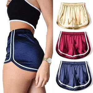 Pantalones cortos suaves de tela para mujer, Material de algodón y poliéster, cintura elástica sublimada personalizada, verano, talla única - Product Image 6