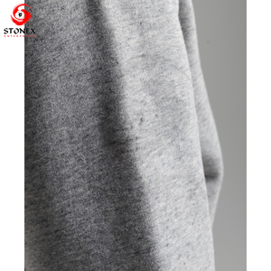 Sudadera de lana de algodón pesado para hombre, diseño de cuello redondo de gran tamaño, hombro caído, patrón de estampado de invierno sólido, venta al por mayor personalizada - Product Image 5