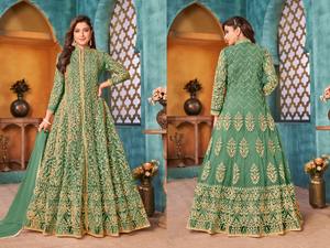 2025 dernière conception broderie lourde Anarkali costume Style pakistanais longue robe robe avec Dupatta pour la fête d'été porter des dames - Product Image 2