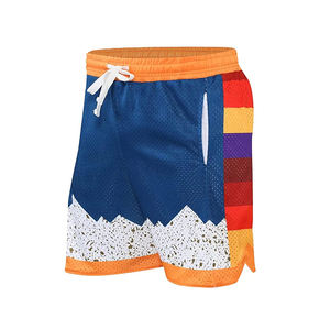 Pantalones cortos de malla de sublimación con estampado de moda de verano para hombres, pretina elástica, pantalones cortos de baloncesto atléticos de malla para hombres jóvenes personalizados - Product Image 3