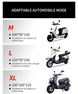 Housse de moto universelle pour toutes les saisons, étanche et résistante aux UV, avec trou de verrouillage de sécurité pour housse de véhicule électrique - Product Image 5