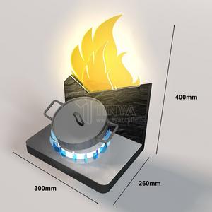 Présentoir commercial en acrylique pour ustensiles de cuisine avec effet de flamme LED, idéal pour la promotion de cuisinières à <span class=keywords><strong>gaz</strong></span> et de casseroles - Product Image 3