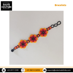 Bracelets de poignet pour femmes en perles japonaises Jaco de haute qualité, 15 cm de long, design floral artisanal, bracelets tendance - Product Image 4