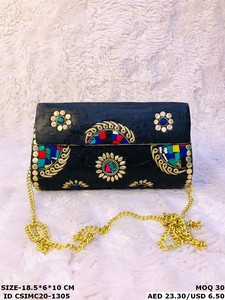 Thiết kế thủ công kim loại khảm ly hợp túi truyền thống Ấn Độ thủ công sản xuất tại Ấn Độ - Product Image 5