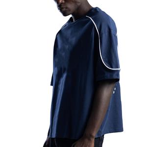 Camiseta de algodón 100% para hombre, Camiseta holgada con estampado OEM/ODM, venta al por mayor, 350 GSM Camiseta holgada de peso pesado, camiseta de lujo de algodón 100% - Product Image 3